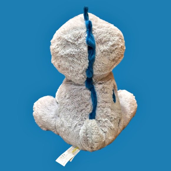 Kellytoy Kellybaby Baby Gray Blue Dinosaur Plush Rattle Stuffed Animal Lovey 10" - Picture 4 of 8